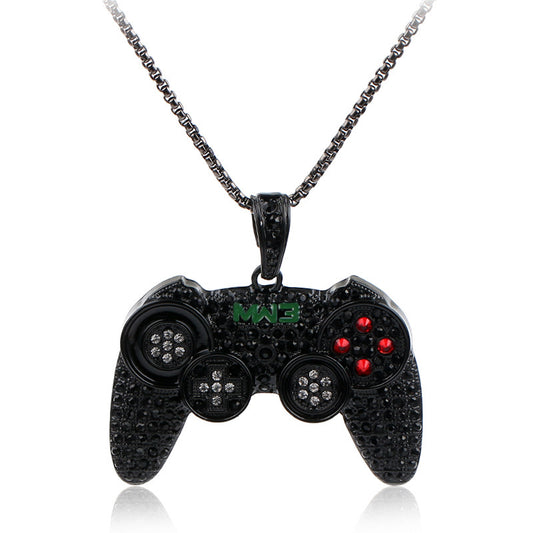 New Jewelry Alloy Game Machine Necklace Full Of Diamond