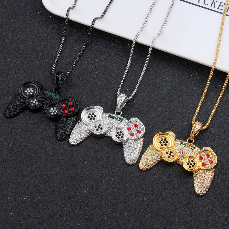 New Jewelry Alloy Game Machine Necklace Full Of Diamond