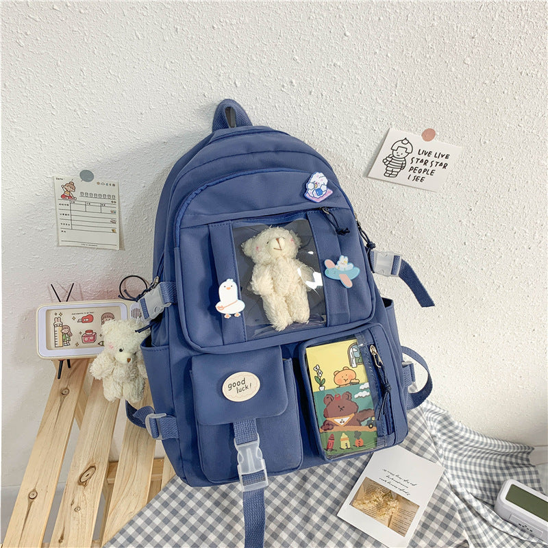 Large-capacity Schoolbag Female Korean Cartoon Backpack