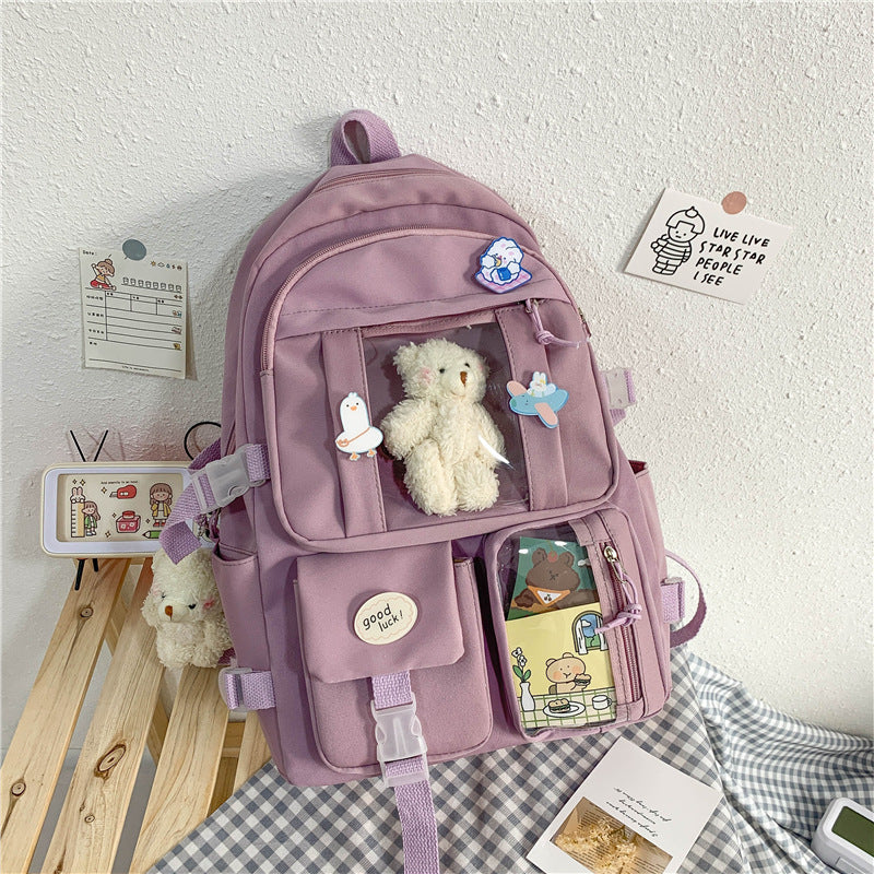 Large-capacity Schoolbag Female Korean Cartoon Backpack